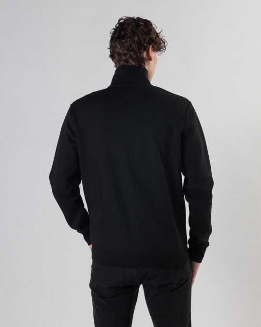 BLACK MEN'S ZIP-UP SWEATSHIRT 1D24FW4085KA0705