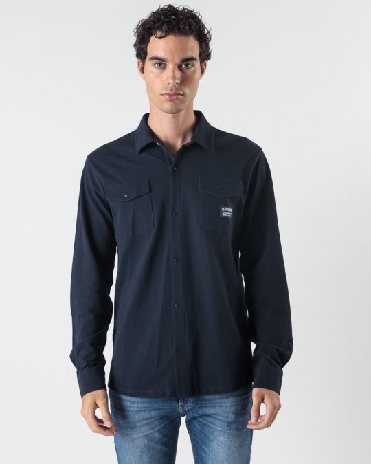 BLUE MEN'S LONG-SLEEVED SHIRT 1D24FW5003LS2405