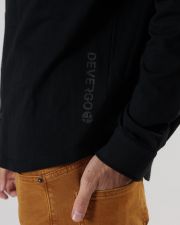 BLACK MEN'S LONG-SLEEVED SHIRT