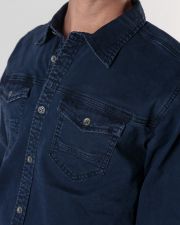 BLUE MEN'S LONG-SLEEVED SHIRT