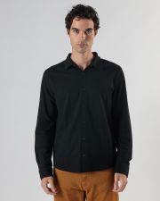 BLACK MEN'S LONG-SLEEVED SHIRT