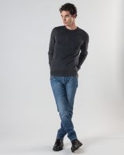 GREY MEN'S KNITTED SWEATER