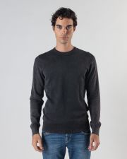 GREY MEN'S KNITTED SWEATER