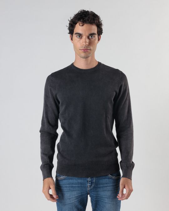 GREY MEN'S KNITTED SWEATER 1D24FW6010LS1106