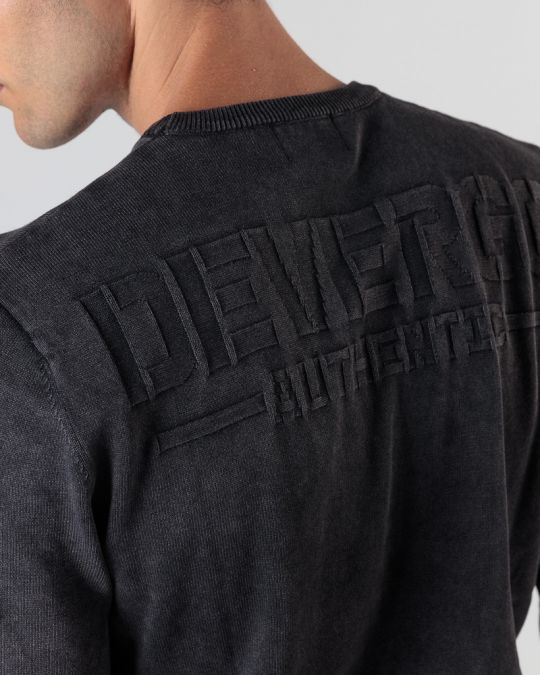 GREY MEN'S KNITTED SWEATER 1D24FW6010LS1106