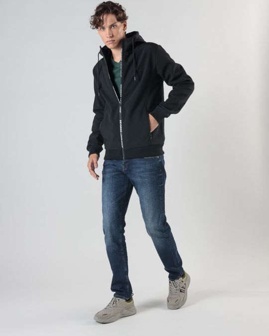 BLACK MEN'S TRANSITIONAL JACKET 1D24FW7011KA1201