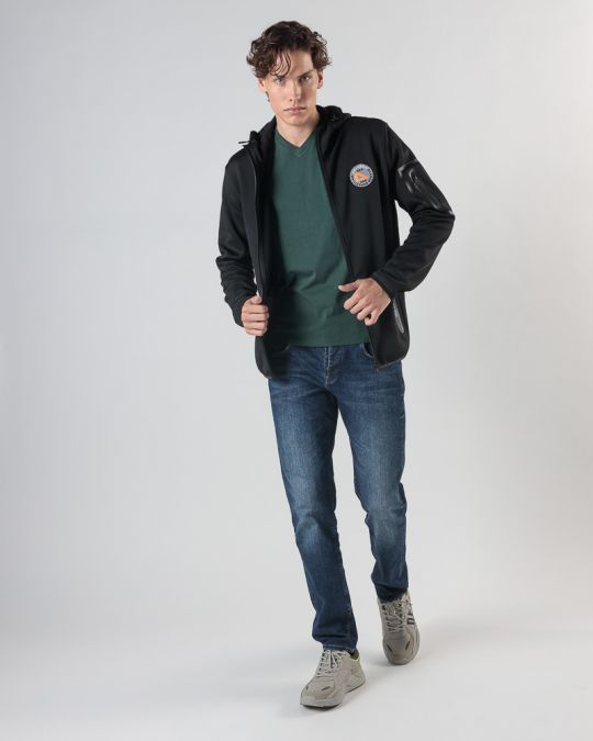 BLACK MEN'S TRANSITIONAL JACKET 1D24FW7015KA1201