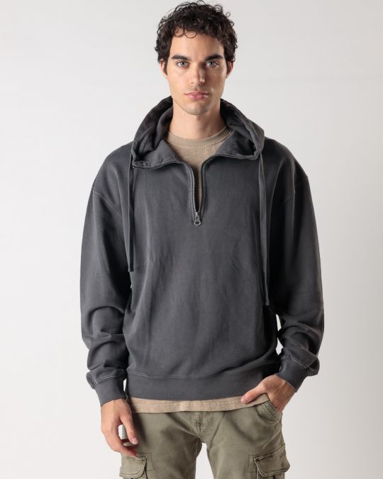 GREY MEN'S HOODIE 1D24FW4079LS0706
