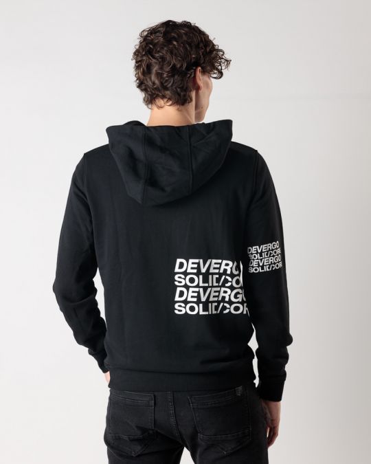 BLACK MEN'S HOODIE 1D24FW4080LS0705