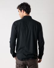 BLACK MEN'S LONG-SLEEVED SHIRT