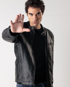 BLACK MEN'S COAT 1D24FW3023KA9000