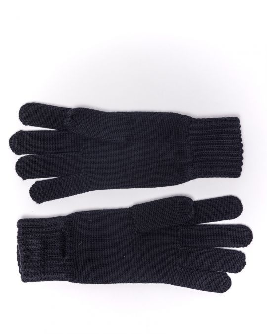 BLACK MEN'S KNITTED GLOVES 1D24FW8021KE1101