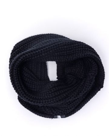 BLACK MEN'S KNITTED SCARF 1D24FW8011SC1101
