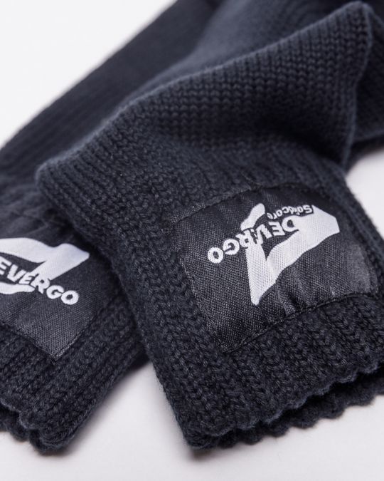 BLACK MEN'S KNITTED GLOVES 1D24FW8021KE1101