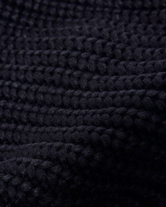 BLACK MEN'S KNITTED SCARF 1D24FW8011SC1101
