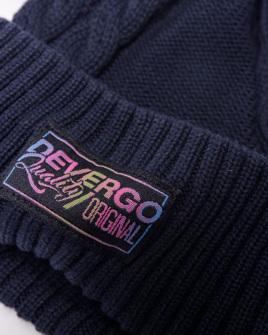 BLUE WOMEN'S KNITTED HAT 2D24FW8504HA1101