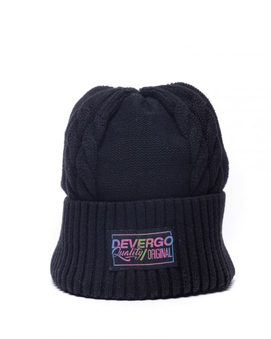 BLACK WOMEN'S KNITTED HAT 2D24FW8504HA1101