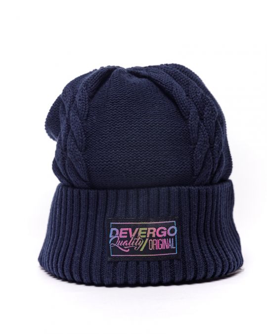 BLUE WOMEN'S KNITTED HAT 2D24FW8504HA1101