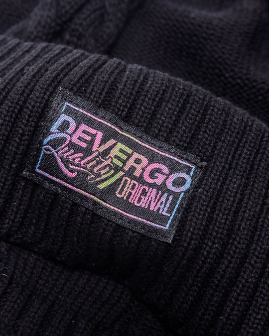 BLACK WOMEN'S KNITTED HAT 2D24FW8504HA1101