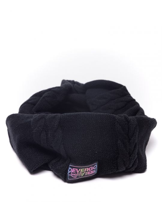 BLACK WOMEN'S KNITTED SCARF 2D24FW8512SC1101