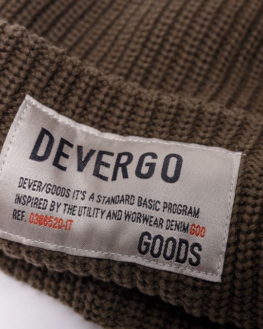 BROWN MEN'S KNITTED HAT 1D24FW8003HA1101