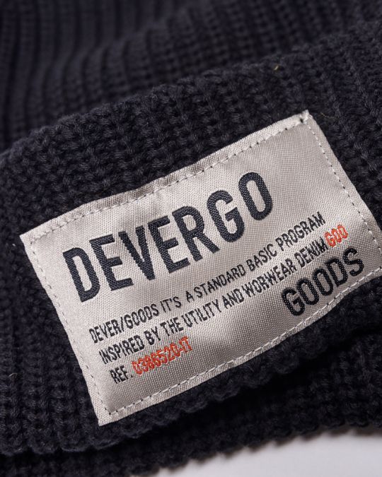 BLACK MEN'S KNITTED HAT 1D24FW8003HA1101