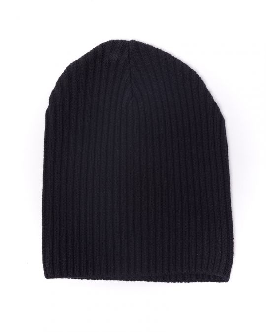 BLACK MEN'S KNITTED HAT 1D24FW8004HA1122