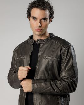 GREY MEN'S COAT 1D24FW3023KA9000