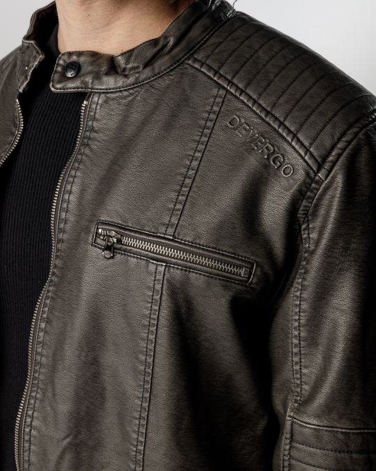 GREY MEN'S COAT 1D24FW3023KA9000