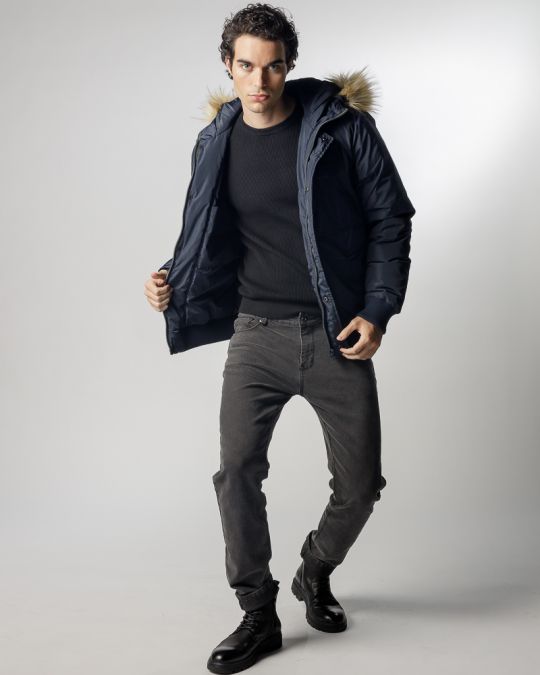 BLUE MEN'S WINTER COAT 1D24FW3006KA1600