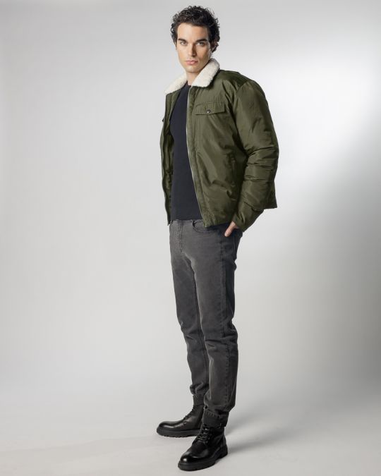 KHAKI MEN'S WINTER COAT 1D24FW3011KA1600