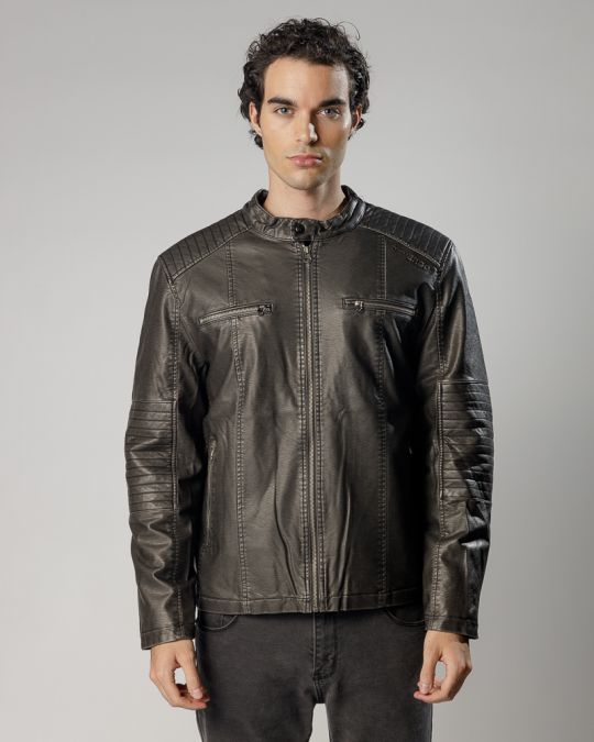 GREY MEN'S COAT 1D24FW3023KA9000