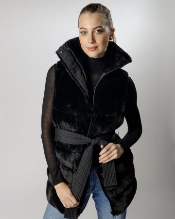 BLACK WOMEN'S VEST 2D24FW7520SL1200