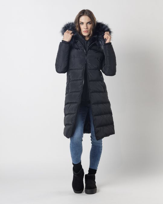 BLACK WOMEN'S WINTER COAT 2D24FW3545KA1600