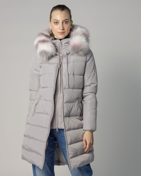 GREY WOMEN'S WINTER COAT 2D24FW3545KA1600
