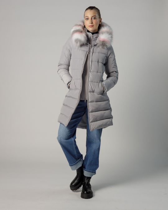 GREY WOMEN'S WINTER COAT 2D24FW3545KA1600