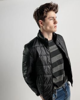 BLACK MEN'S TRANSITIONAL JACKET 1D25SS7001KA1600