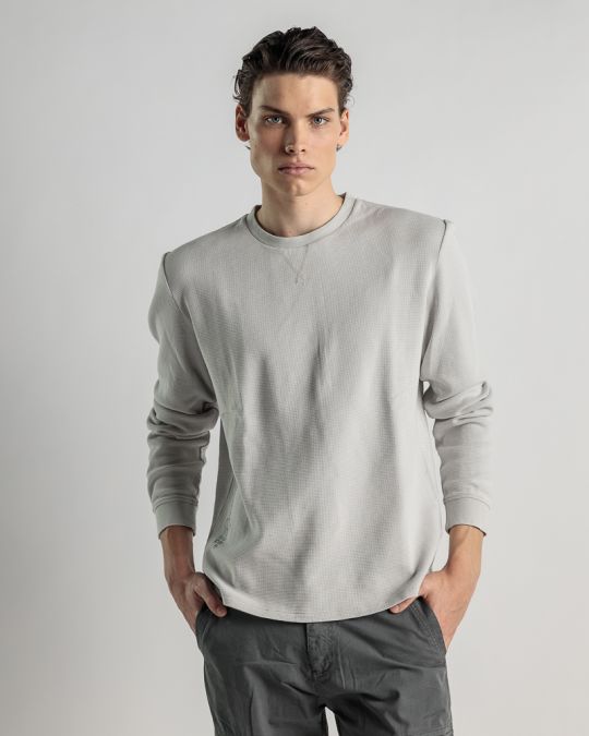 GREY MEN'S LONGSLEEVE T-SHIRT 1D25SS4000LS3406