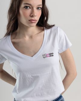 WHITE WOMEN'S T-SHIRT 2D25SS4559SS0105
