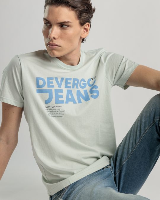 BLUE MEN'S T-SHIRT 1D25SS4060SS0105