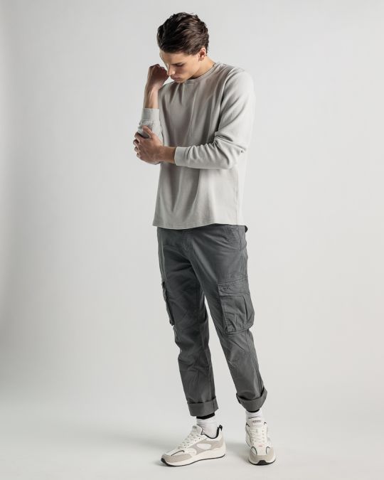 GREY MEN'S LONGSLEEVE T-SHIRT 1D25SS4000LS3406