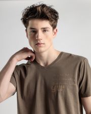 BROWN MEN'S T-SHIRT
