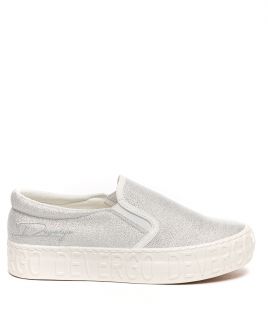 SILVER WOMEN'S SLIP-ON SHOES - HELIA EMBROIDERY DE25SS3515EM KD