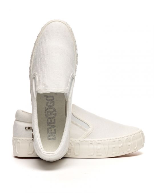 WHITE WOMEN'S SLIP-ON SHOES - HELIA DE25SS3515CA KD