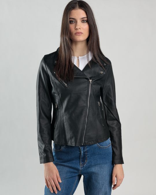 BLACK WOMEN'S TRANSITIONAL JACKET 2D25SS3512KA9000