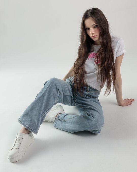 WHITE WOMEN'S T-SHIRT 2D25SS4543SS3805