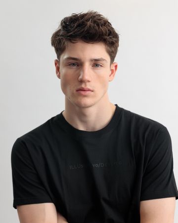 BLACK MEN'S T-SHIRT 1D25SS4040SS0105