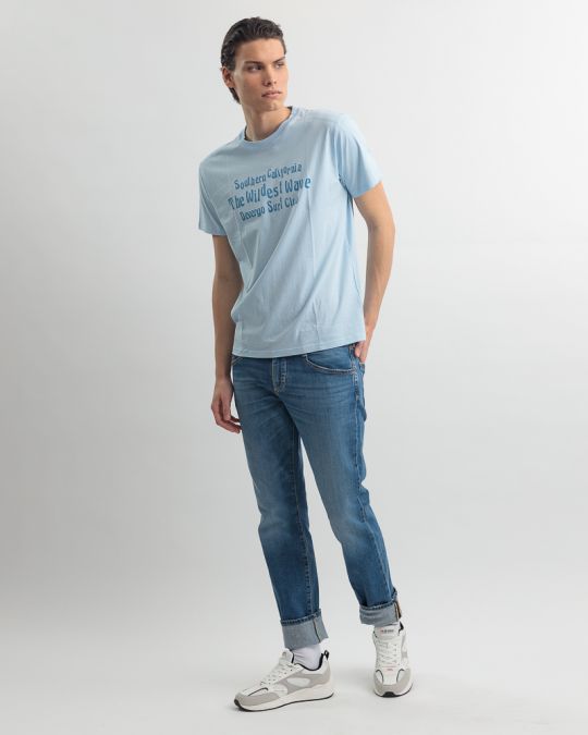 BLUE MEN'S T-SHIRT 1D25SS4057SS0105