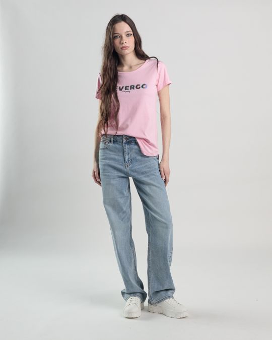 PINK WOMEN'S T-SHIRT 2D25SS4551SS0205