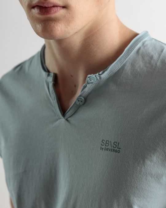 BLUE MEN'S T-SHIRT 1D25SS4033SS0106